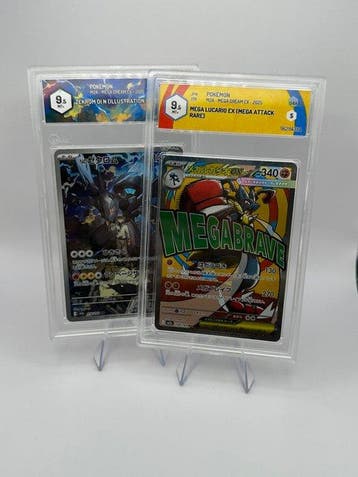 Pokémon - 2 Graded card - Mega Lucario ex, Zekrom, Hobby & Loisirs créatifs
