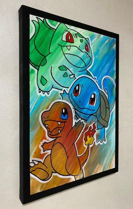 MVR - Starter Pokèmon 1^ Gen, Antiek en Kunst, Kunst | Schilderijen | Modern