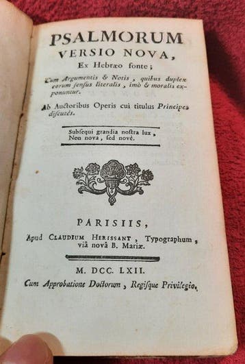 Capucini - Psalmorum Versio Nova - 1762