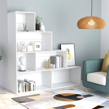 vidaXL Boekenkast/kamerscherm 155x24x160 cm bewerkt hout wit, Huis en Inrichting, Verzenden, Nieuw