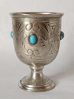 Kidoesj beker - Alpaca-zilver geplateerd - Joodse Neo-Barok, Antiek en Kunst