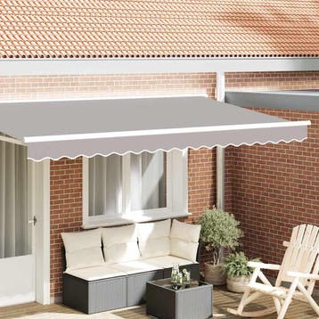 vidaXL vervangende markies volant Lichtgrijs 380 x 20 cm, Tuin en Terras, Verzenden, Nieuw