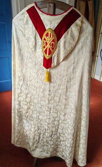 Koormantel - Liturgische Pluviale - Antiek - Damast -