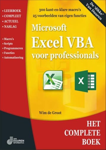 Excel VBA voor professionals / Het complete boek, Livres, Informatique & Ordinateur, Verzenden, Wim de Groot