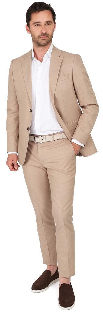 Suitable Kostuum Accessible Beige maat Maat 48/50 (M) Heren, Kleding | Heren, Kostuums en vesten, Beige, Nieuw, Suitable, Verzenden