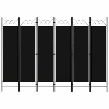 vidaXL Kamerscherm met 6 panelen 240x180 cm zwart, Verzenden
