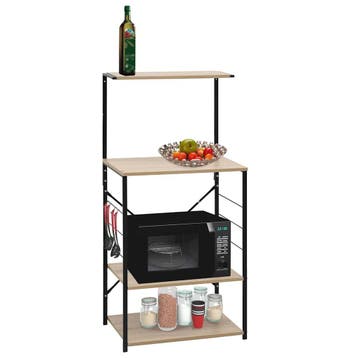 vidaXL Magnetronkast 60x39,6x123 cm bewerkt hout zwart en, Verzenden, Nieuw
