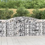 vidaXL Schanskorven 7 st gewelfd 400x50x100/120 cm ijzer, Verzenden, Nieuw