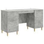 vidaXL Bureau met plank Betongrijs 142,5 x 50 x 75 cm, Huis en Inrichting, Bureaus, Verzenden, Nieuw