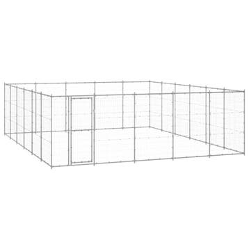 vidaXL Hondenkennel 36,3 m² gegalvaniseerd staal, Verzenden, Nieuw