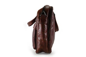 Manfield Handtas Cognac, Verzenden, Zo goed als nieuw
