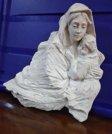 Beeld, Madonna con Bambino - 27 cm - Keramiek - 1970