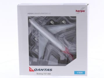 Schaal 1:500 Herpa 506830 Qantas Boeing 747-400 Reg. VH-O..., Ophalen of Verzenden, Zo goed als nieuw