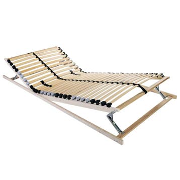 vidaXL Lamelbodem Bruin 80 x 190 cm Massief beukenhout, Huis en Inrichting, Verzenden, Nieuw
