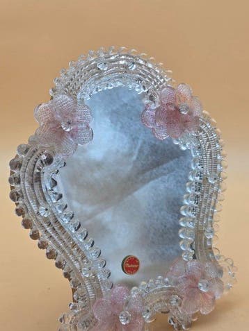 Murano - Spiegel - Glas, Hout
