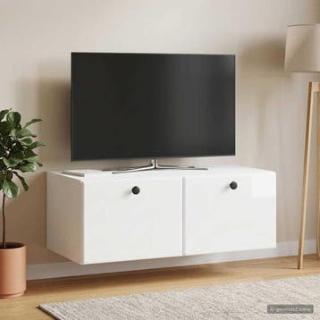 vidaXL Wandmontage TV-kast 78,5 x 41 x 30 cm Hoogglans Wit, Verzenden, Nieuw