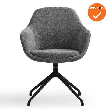 Luxe designstoel - Grijs, Vergader- of Presentatieruimte, Ophalen of Verzenden, Gebruikt, Stoel