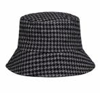 Bucket Hat Hoedje – Ruit Patroon – One Size – Grijs zwart, Kleding | Dames, Nieuw