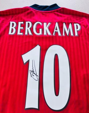 Dennis Bergkamp - Hand Signed - Arsenal Icon Shirt, Nieuw