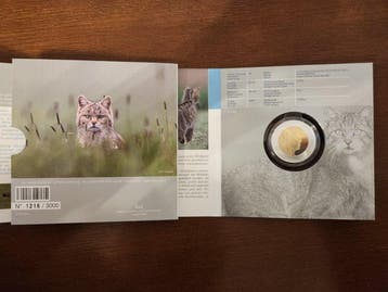 Luxemburg. 5 Euro 2015 Chat Sauvage Proof (Zonder