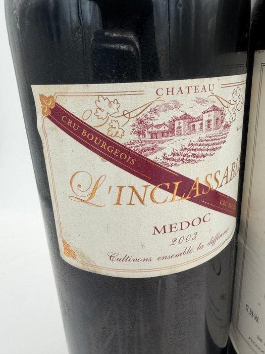 2003 Château LInclassable; 1989 Château Livran; 1997, Collections, Vins