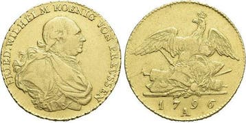 Goud-friedrichsdor 1796 A Brandenburg-Preussen Pruisen Fr..., Timbres & Monnaies, Monnaies & Billets de banque | Accessoires, Verzenden