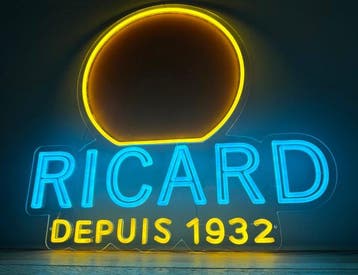 Ricard - Enseigne lumineuse au néon - Plexiglass