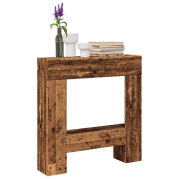 vidaXL Haardombouw 81x18x82 cm bewerkt hout oud houtkleurig, Huis en Inrichting, Kachels, Verzenden, Nieuw