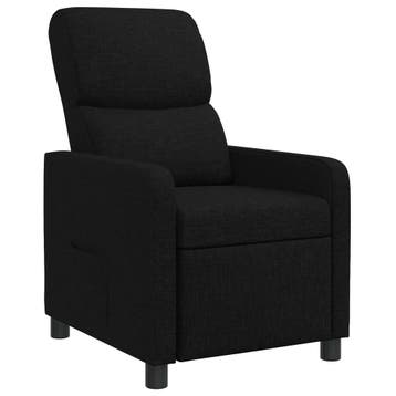 vidaXL Recliner Zwart Stof, Verzenden