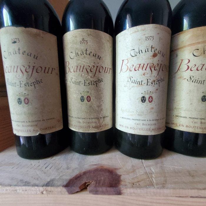 1973 Chateau Beausejour - Saint-Estèphe Cru Bourgeois - 6, Verzamelen, Wijnen