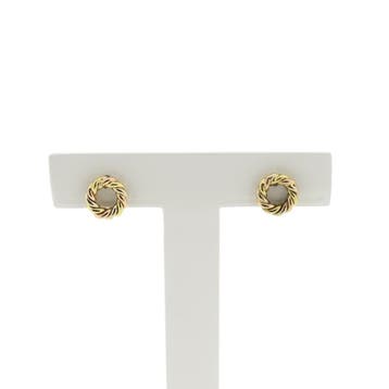 Vintage tricolor gouden oorstekers (Oorbellen), Ophalen of Verzenden