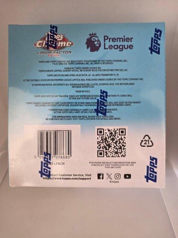 2026 Topps Chrome LogoFractor Premier League – Hobby Box - 1, Nieuw
