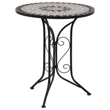 vidaXL Bistrotafel mozaïek 60 cm keramiek grijs, Verzenden