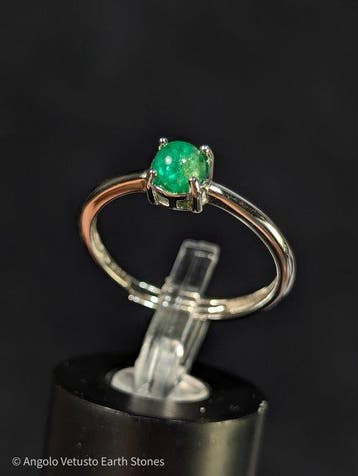 Smaragd - 1,25 g - Natuurlijke Zambiaanse smaragd Ring –