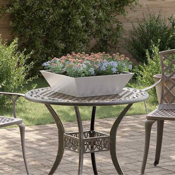 vidaXL Plantenbak 5 st zilver 50 x 50 x 15 cm Roestvrij, Verzenden