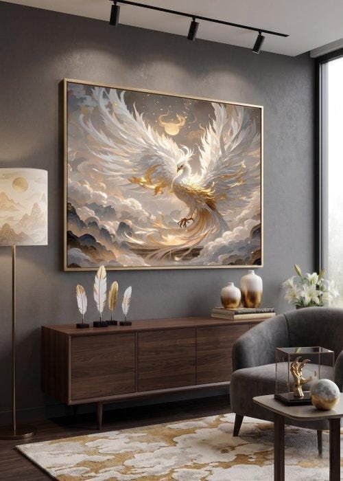 davey - La Fenice Bianca e lOro, Antiquités & Art, Art | Objets design