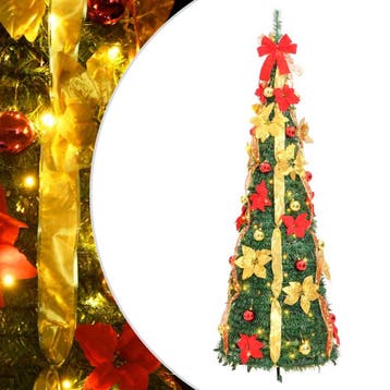 vidaXL Kunstkerstboom pop-up 50 LEDs 120 cm groen, Verzenden, Nieuw