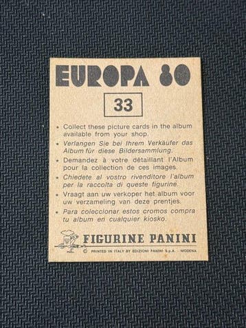 1980 Panini Europa 80 Badge Deutschland BRD Sticker - Light