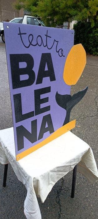 Naambord Balena-theater - Reclamebord - Staal