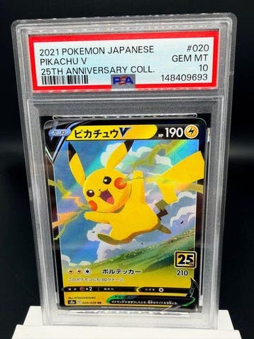 Pokémon - 1 Graded card - Pikachu V - 020/028 - PSA 10 -, Nieuw