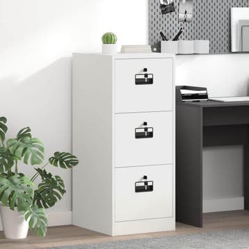 vidaXL Bestandkast met lade Wit 44 x 50 x 106.5 cm, Verzenden