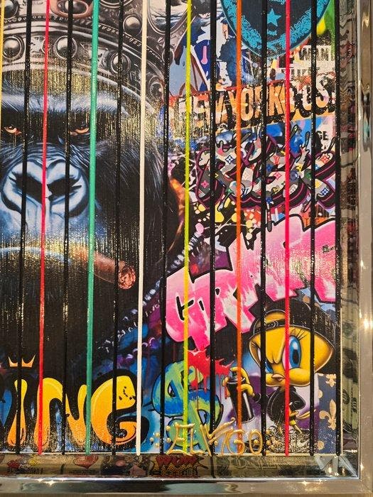 Elmago - Mr monkey gang of luxury (New), Antiquités & Art, Art | Peinture | Moderne