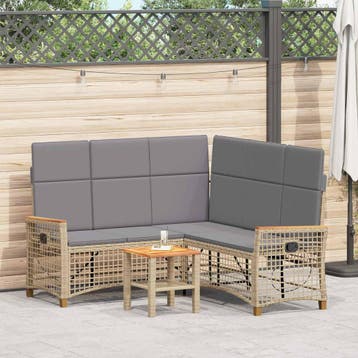 vidaXL Tuin verstelbare bank set 5-Aantal zitplaatsen, Verzenden, Nieuw