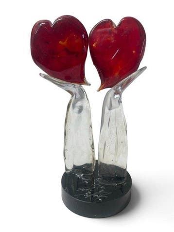 Sculpture, The love - 19 cm - Verre