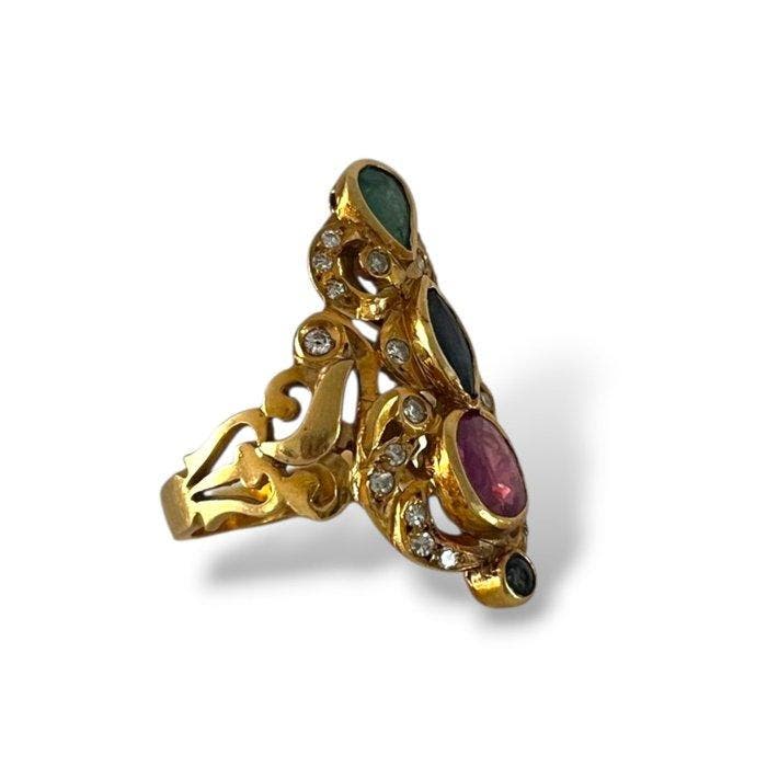 Ring - 18 karaat Geel goud, Handtassen en Accessoires, Ringen