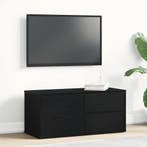vidaXL TV Kast met lade Zwart Eiken 80 x 34 x 36 cm Bewerkt, Huis en Inrichting, Verzenden, Nieuw