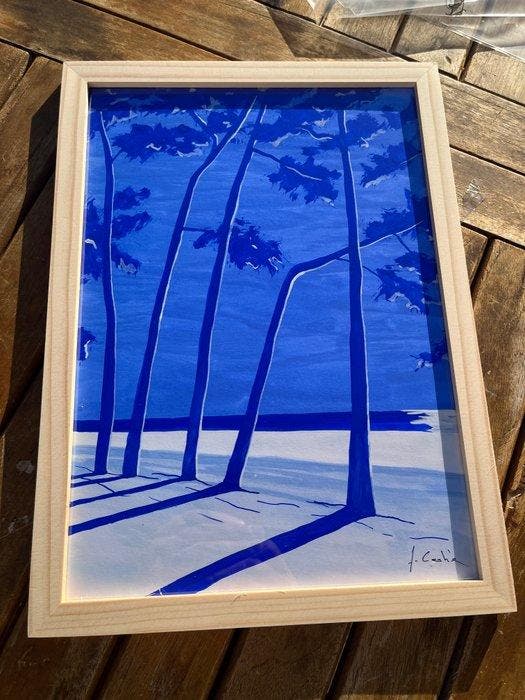 frederic Cadiou - Cap Coz - ultramarine, Antiek en Kunst, Kunst | Schilderijen | Modern