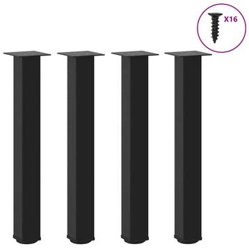 vidaXL Console tafelpoten 4 st 72-74 cm staal zwart, Verzenden