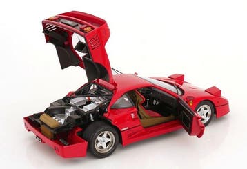 kk-scale 1:12 - Modelauto - Ferrari F40 - 1987 - Rood - Zeer