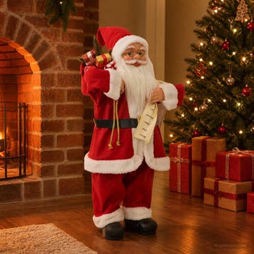 vidaXL Kerstmanfiguur Rood 62 cm Polyester, Verzenden, Nieuw